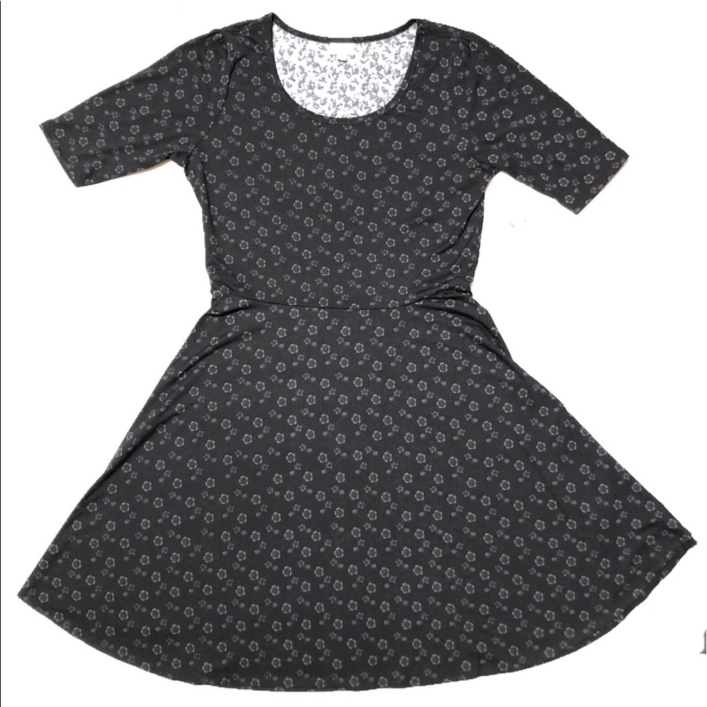 LuLaRoe Nicole Dress with Lavender Flowers NWT